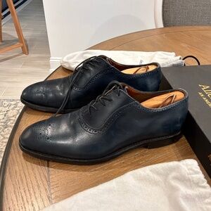 Allen Edmonds Navy Blue Cornwallis Oxfords with matching Leather Belt